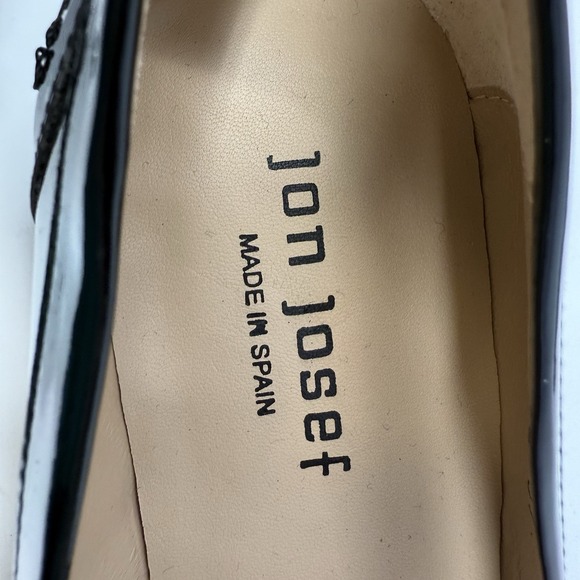 Womens Jon Josef Gogo Penny Loafers Black Patent‎ Leather Lug Soles Sz 37 US 7 - Picture 13 of 15